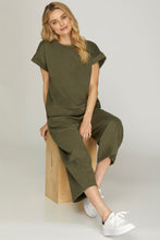 Load image into Gallery viewer, Olive Green Textured Loungers