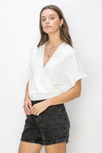 Load image into Gallery viewer, Ivory Surplice V-Neck Blouse