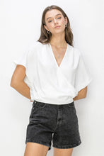 Load image into Gallery viewer, Ivory Surplice V-Neck Blouse