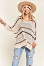 Load image into Gallery viewer, Multi Striped Oversized Lightweight Sweater