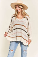 Load image into Gallery viewer, Multi Striped Oversized Lightweight Sweater