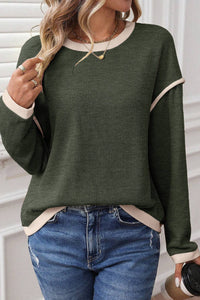 Clover Contrast Trim Sweater