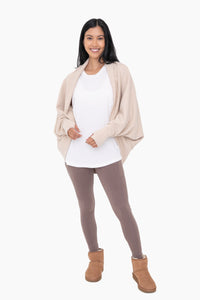 Dolman Sleeve Open Front Cardigan