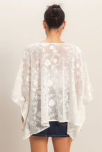 Load image into Gallery viewer, Ivory Lace Floral Kimono