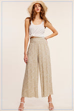 Load image into Gallery viewer, Beige &amp; Cream Smocked Waist Pant