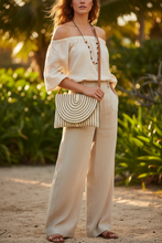 Load image into Gallery viewer, Arc Woven Bag — Crossbody on Model