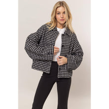 Load image into Gallery viewer, Tweed Plaid Oversized Jacket