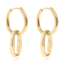 Load image into Gallery viewer, Golden Connection Interlocking Oval Earrings