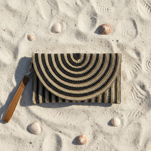 Load image into Gallery viewer, Black Clutch — Sand Flat Lay