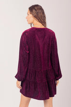Load image into Gallery viewer, Burgundy Velvet Dress
