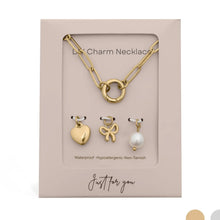 Load image into Gallery viewer, Tied with Love Gold Bow Charm Gift Set