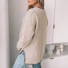 Load image into Gallery viewer, Versatile Split-end Pullover Sweater