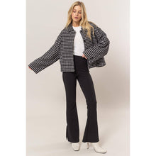Load image into Gallery viewer, Tweed Plaid Oversized Jacket