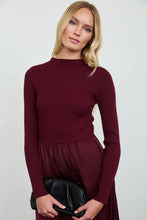 Load image into Gallery viewer, Graceful Days Ribbed &amp; Satin Midi Dress