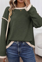 Load image into Gallery viewer, Clover Contrast Trim Sweater