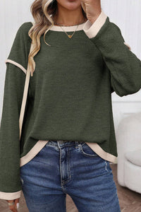 Clover Contrast Trim Sweater