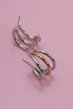 Load image into Gallery viewer, 18K Stainless Steel Two-Tone Hoop Earrings