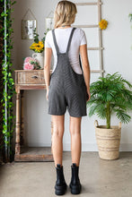 Load image into Gallery viewer, Charcoal Solid Rib Pocket Romper