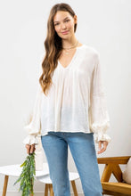 Load image into Gallery viewer, Textured Flowy V-Neck Top