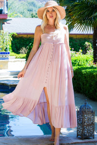 Flowy Smocked Bodice Maxi Dress