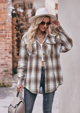 Load image into Gallery viewer, Oversized Loose Plaid Flannel Top