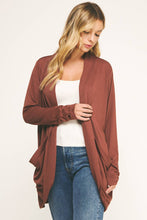Load image into Gallery viewer, Soft Wrap Shirred Side Open Cardigan