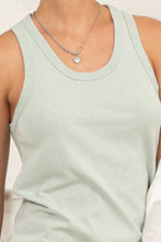 Load image into Gallery viewer, Dusty Sage Racerback Tank Midi Dress