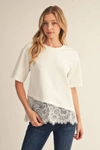 Load image into Gallery viewer, Asymmetrical Lace Hem Top