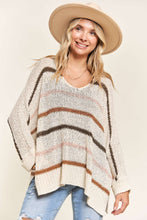 Load image into Gallery viewer, Multi Striped Oversized Lightweight Sweater