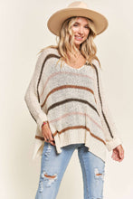 Load image into Gallery viewer, Multi Striped Oversized Lightweight Sweater