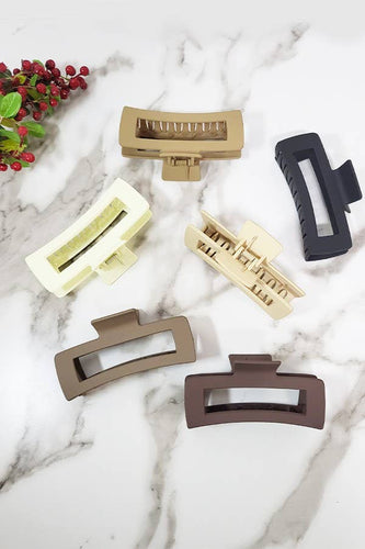 Big Size Matte Color Hair Claw Clip
