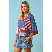 Load image into Gallery viewer, USA Patchwork Summer Sweater
