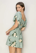 Load image into Gallery viewer, Balloon Sleeve Floral Flare Dress