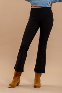 Black High Waisted Flares