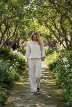 Load image into Gallery viewer, Effortless Vanilla Knit Set - outdoor garden path