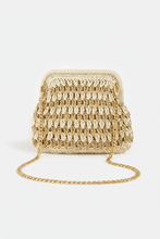 Load image into Gallery viewer, Ivory Raffia Bag — Fresh with Chain Strap