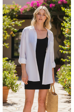 Load image into Gallery viewer, Lightweight Linen Blend Top styled over a basic dress
