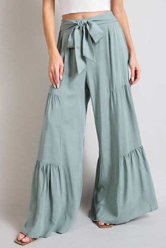 Wide Leg Tiered Pant