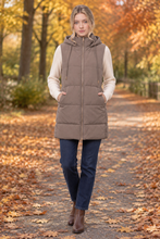 Load image into Gallery viewer, Cozy Days Hooded Long Puffer Vest