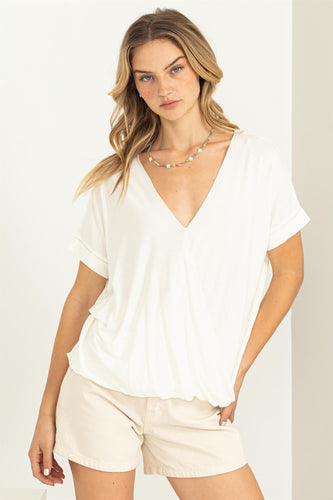 Forever Ours Surplice Oversized Top