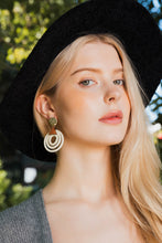 Load image into Gallery viewer, Bohemian Rattan Circle Drop Earrings