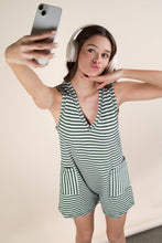 Load image into Gallery viewer, Striped Knit Casual Comfy Romper