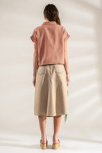 Load image into Gallery viewer, Collared Raw Edge Washed Sienna Top