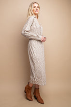 Load image into Gallery viewer, Yarn Dyed Rib Knit Midi Dress