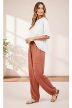 Load image into Gallery viewer, White Top &amp; Terracotta Pants - Different Pose