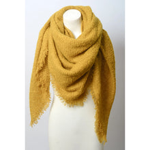 Load image into Gallery viewer, Mustard Mohair Blanket Scarf