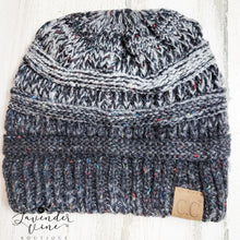 Load image into Gallery viewer, CC Knitted Messy Bun and Pony Beanie