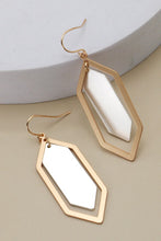 Load image into Gallery viewer, Elongated Hexagon Drop Earrings