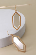 Load image into Gallery viewer, Elongated Hexagon Drop Earrings